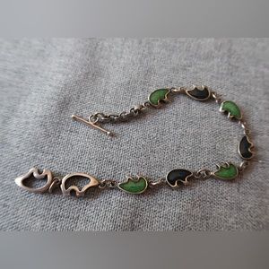 Carolyn Pollack Relios Turquoise Bear Sterling Silver Bracelet Reversible